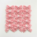 Kit Laços de Natal Rosa 5,5 cm Master Christmas – 12 Peças para Árvore e Presentes