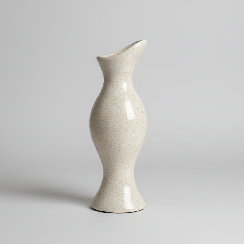 Vaso de Cerâmica Decorativo StarBella Calcutá G Claro para Flores – 27,5 cm x 9 cm – Elegante e Resistente, para Sala, Quarto e Escritório