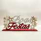 Placa Natalina MDF Boas Festas – Multiart Christmas 10,5 × 30 cm – Enfeite Decorativo Natal