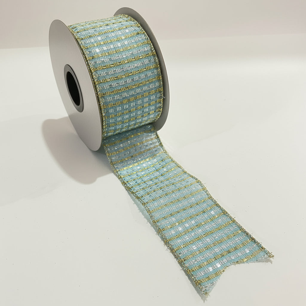 Fita Aramada Tecido c/ Costura 6,3 cm x 9,14 m D&A Decorações – Fita Decorativa para Laços, Presentes e Decoração