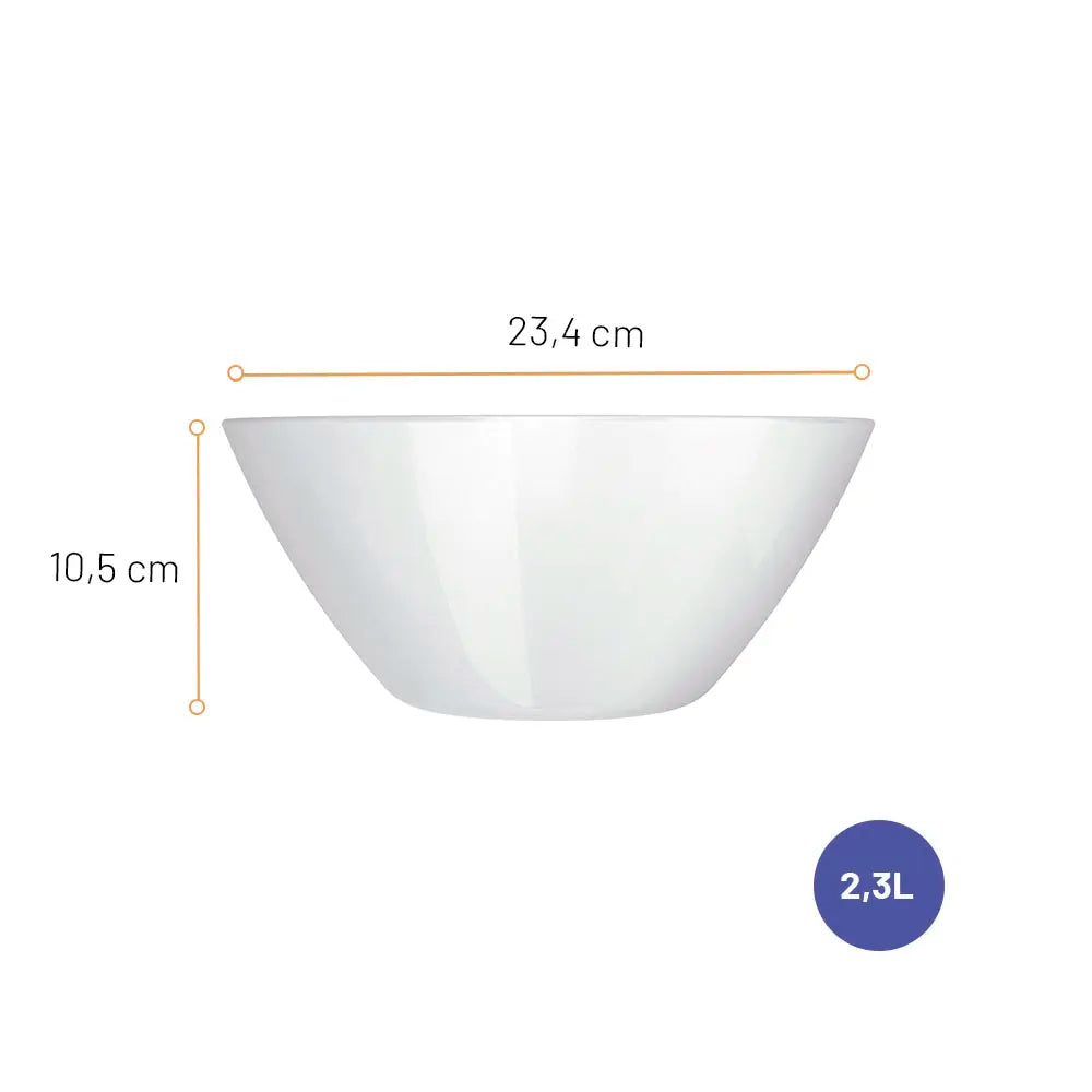 Saladeira Blanc Opaline 2,3 Litros Duralex | Nadir