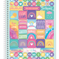 Caderno Arco-Íris | Universitário Capa Dura 1 Matéria 80 Folhas | Credeal