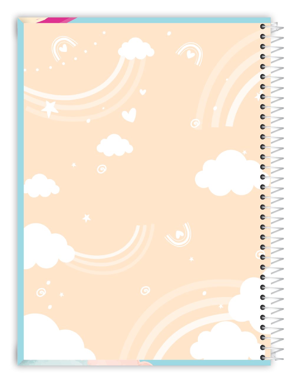 Caderno Arco-Íris | Universitário Capa Dura 1 Matéria 80 Folhas | Credeal