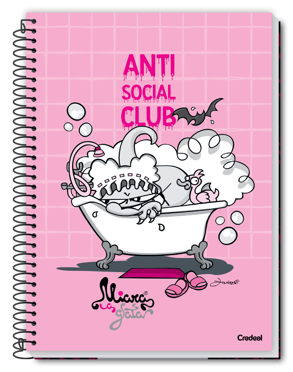 Caderno Miara A Gata | Universitário Capa Dura 1 Matéria 80 Folhas | Credeal
