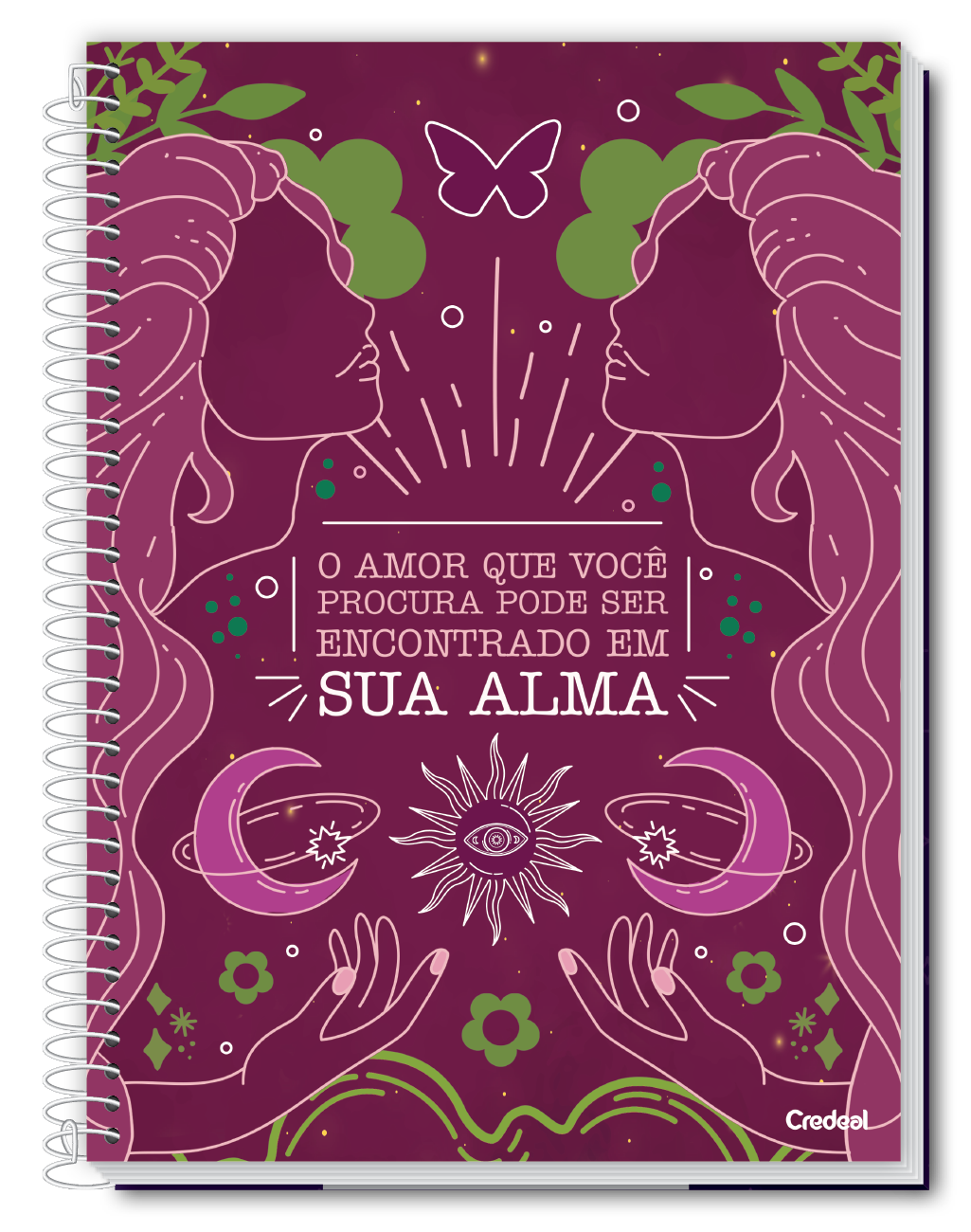 Caderno A Deusa | Universitário Capa Dura 1 Matéria 80 Folhas | Credeal