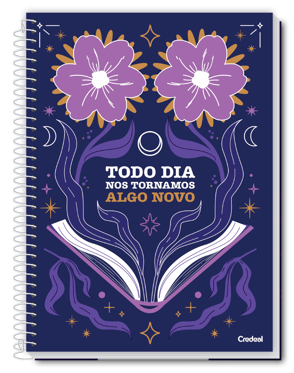 Caderno A Deusa | Universitário Capa Dura 1 Matéria 80 Folhas | Credeal