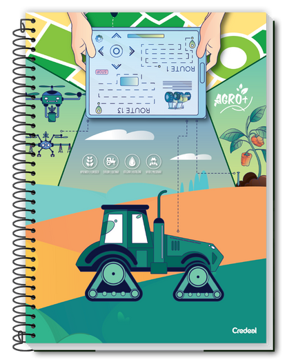Caderno Agro+ | Universitário Capa Dura 1 Matéria 80 Folhas | Credeal