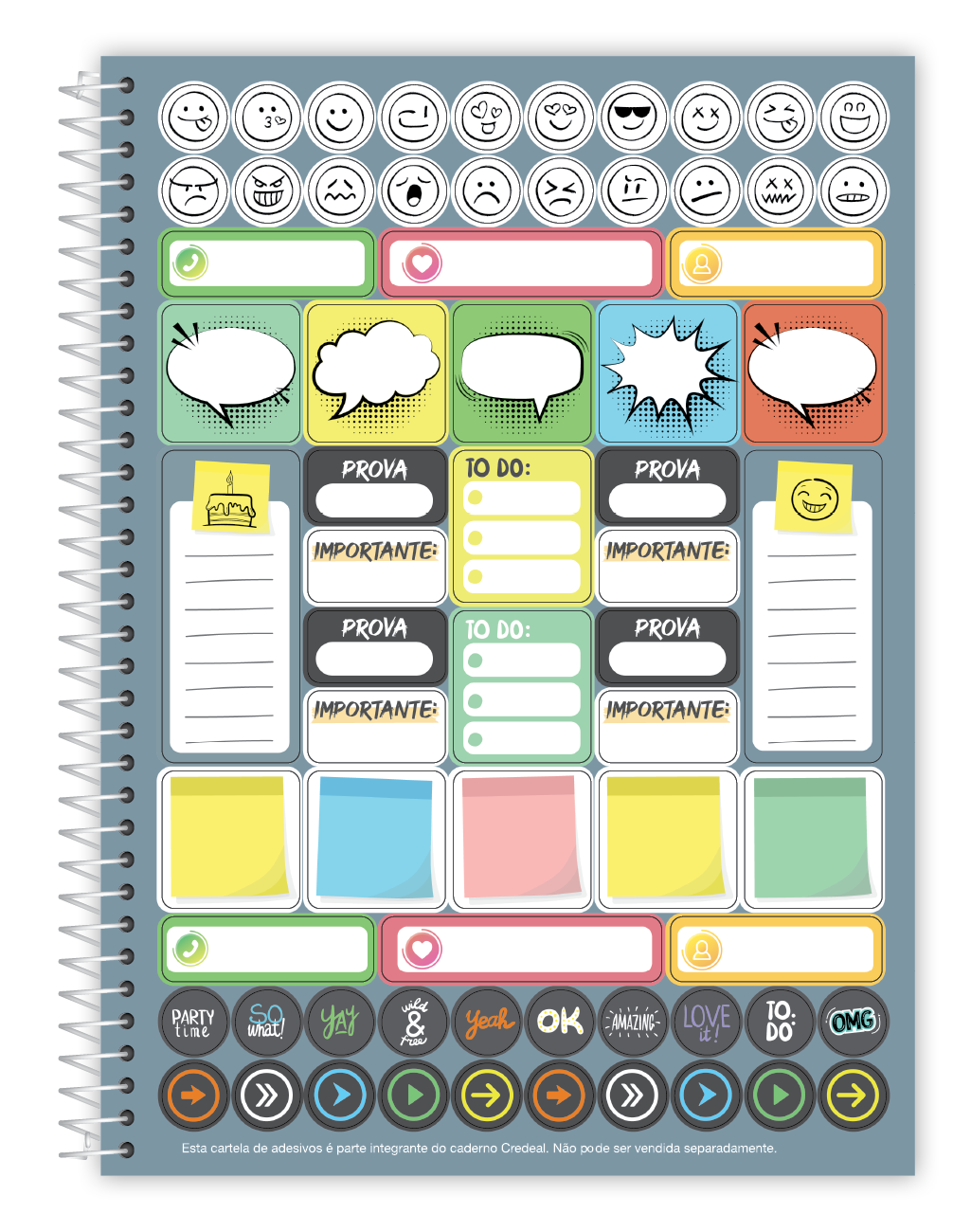 Caderno - Cadernos de Fé | Universitário Capa Dura 1 Matérias 80 Folhas | Credeal