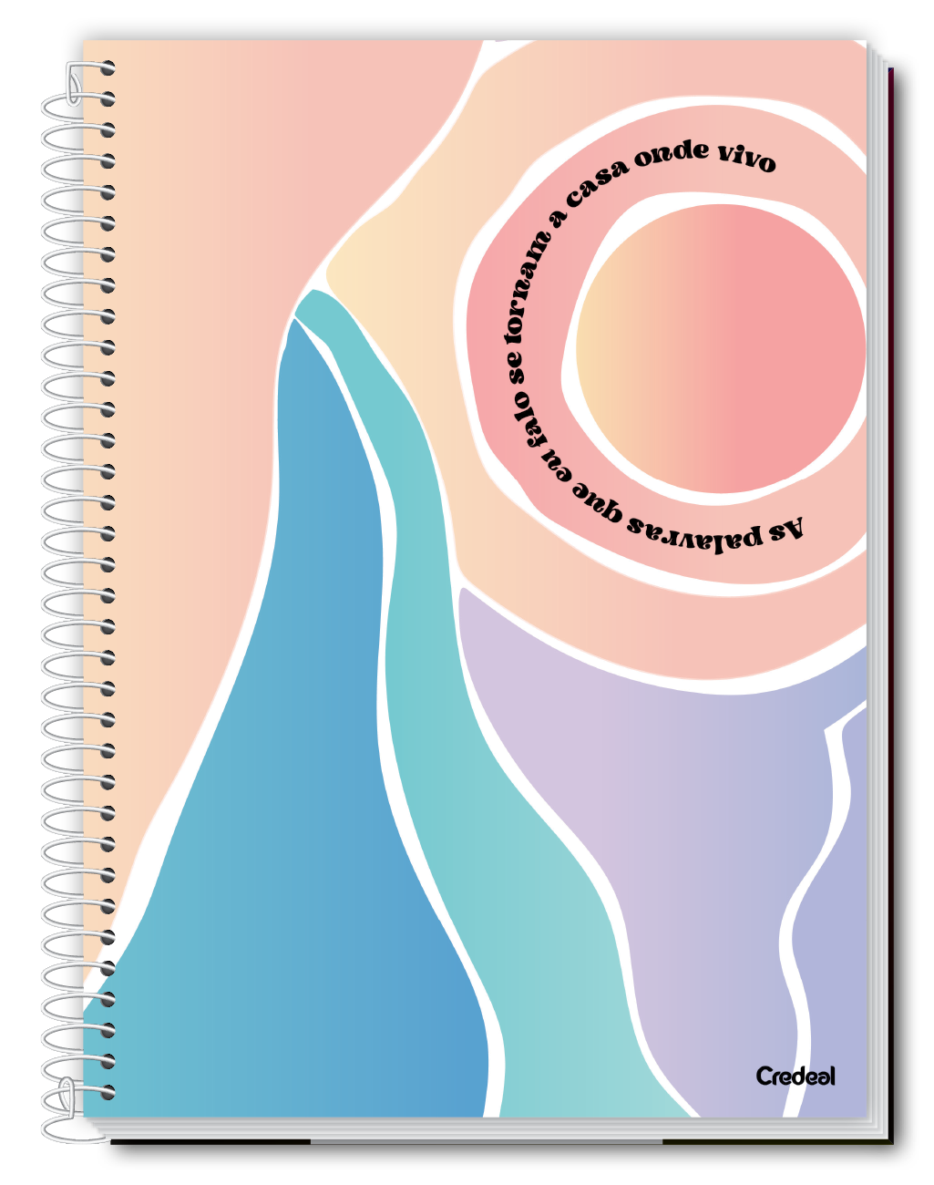 Caderno Mantras | Universitário Capa Dura 1 Matérias 80 Folhas | Credeal