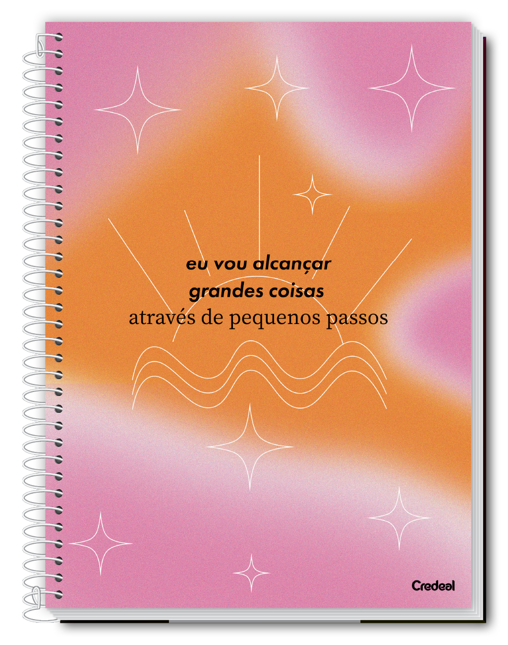 Caderno Mantras | Universitário Capa Dura 1 Matérias 80 Folhas | Credeal