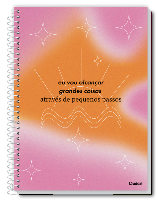 Caderno Mantras | Universitário Capa Dura 1 Matérias 80 Folhas | Credeal