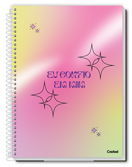Caderno Mantras | Universitário Capa Dura 1 Matérias 80 Folhas | Credeal