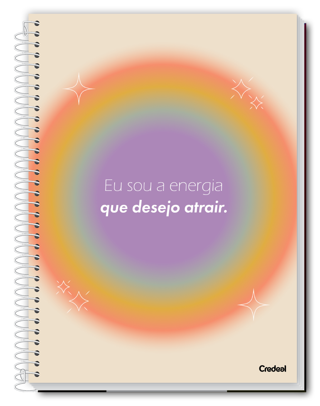 Caderno Mantras | Universitário Capa Dura 1 Matérias 80 Folhas | Credeal