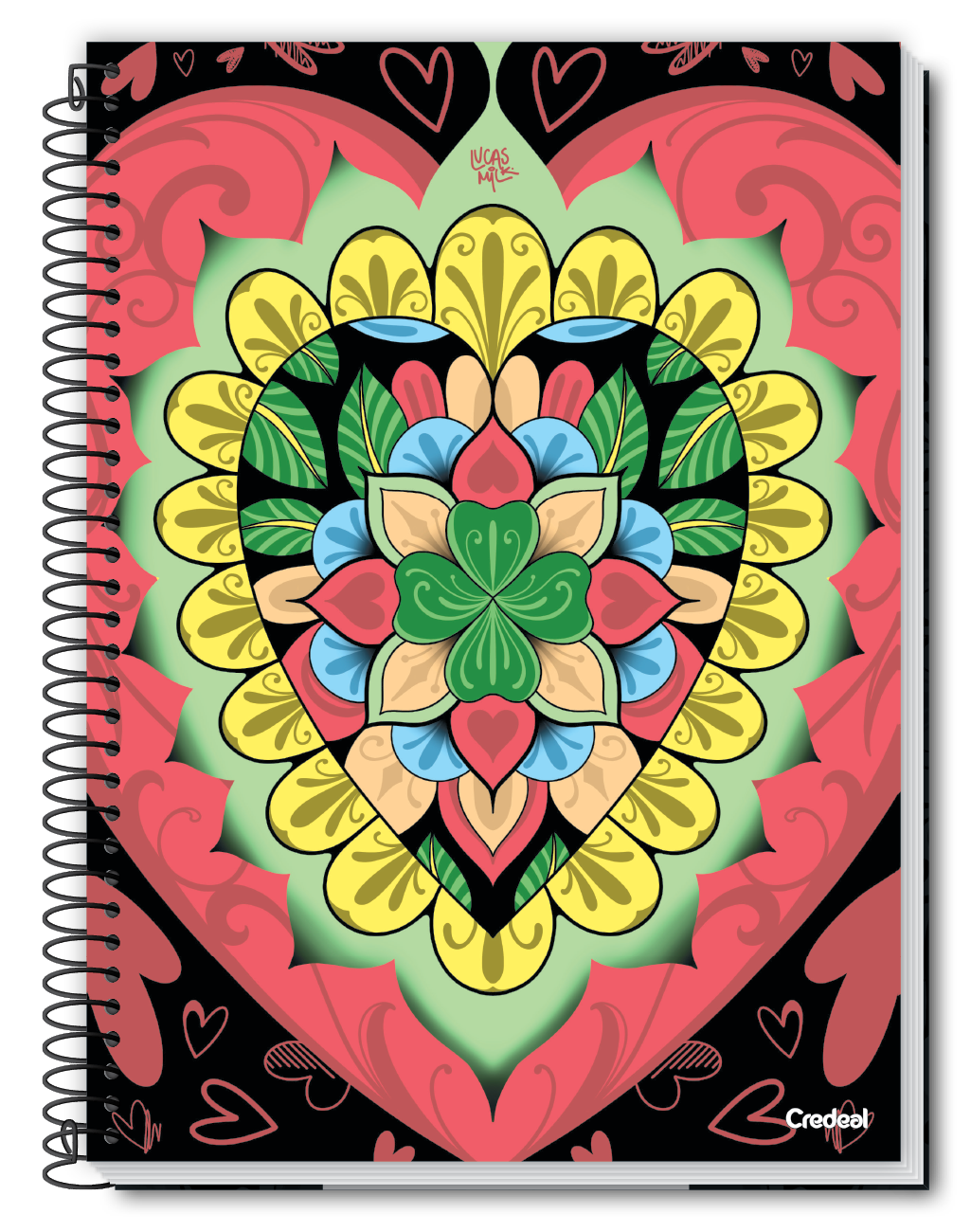 Caderno Original Arts | Universitário Capa Dura 1 Matérias 80 Folhas | Credeal
