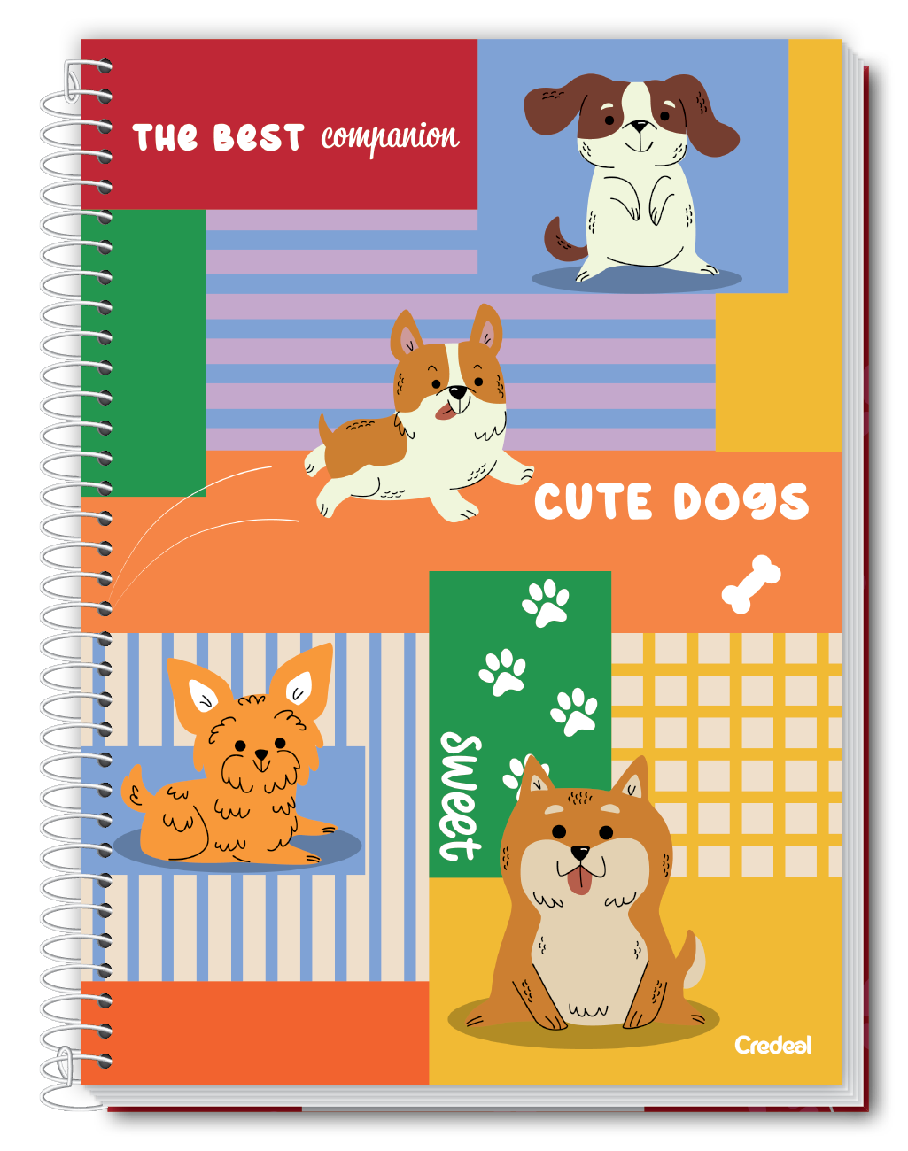 Caderno Pet Fun | Universitário Capa Dura 1 Matéria 80 Folhas | Credeal