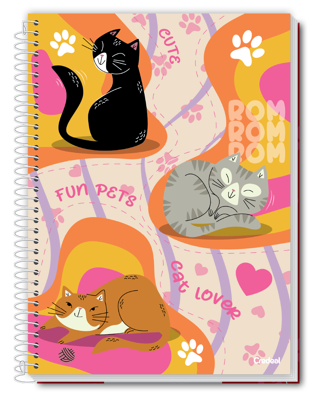 Caderno Pet Fun | Universitário Capa Dura 1 Matéria 80 Folhas | Credeal