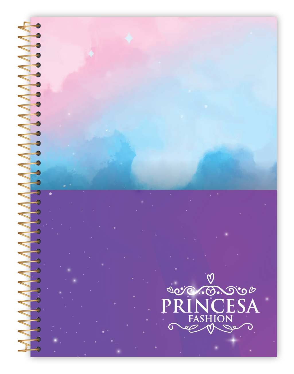 Caderno Princesa Fashion | Universitário Capa Dura 1 Matéria 80 Folhas | Credeal
