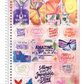 Caderno Purpurina | Universitário Capa Dura 1 Matérias 80 Folhas | Credeal