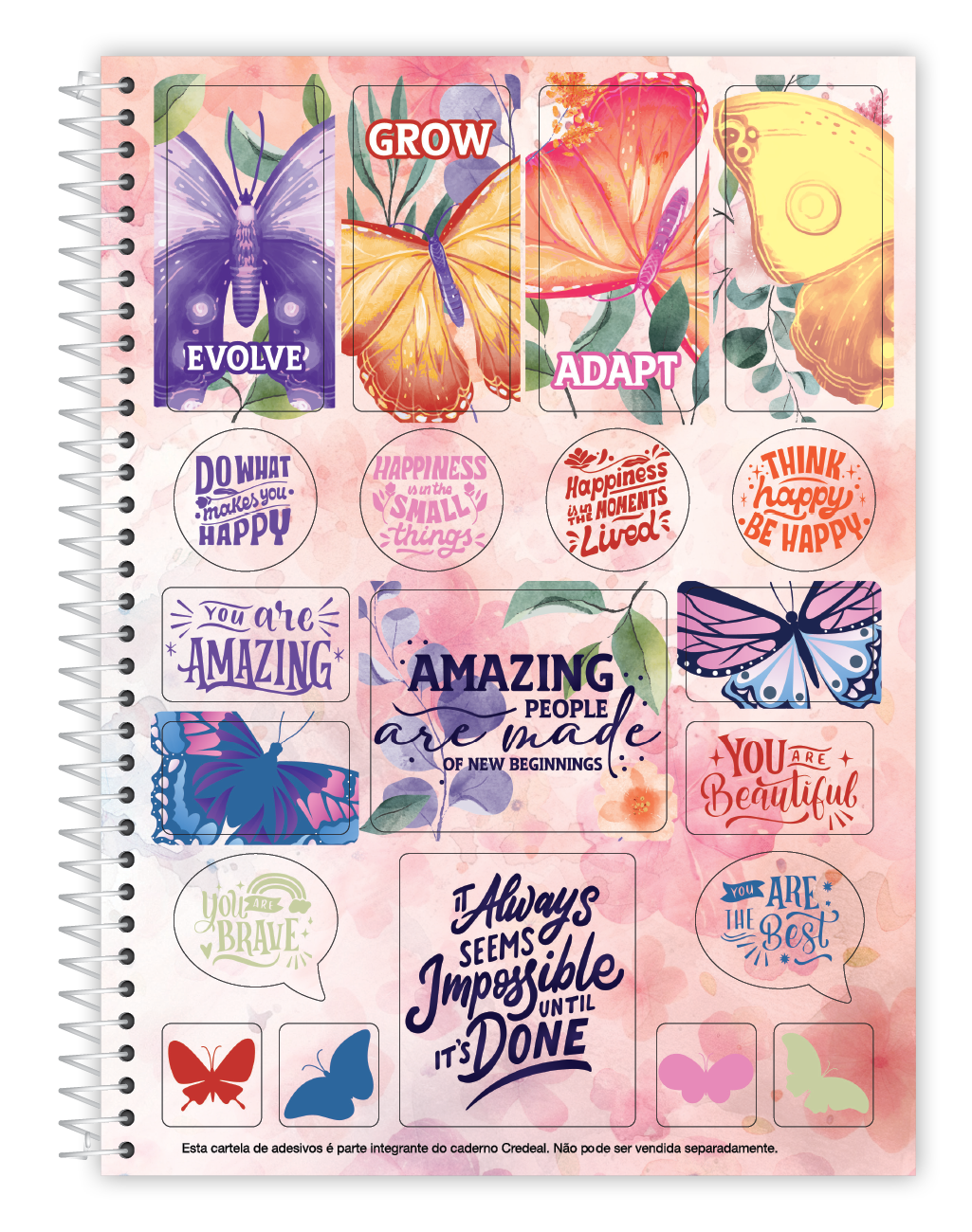 Caderno Purpurina | Universitário Capa Dura 1 Matérias 80 Folhas | Credeal