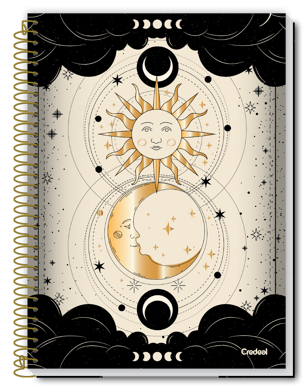 Caderno Stamp | Universitário Capa Dura 1 Matérias 80 Folhas | Credeal