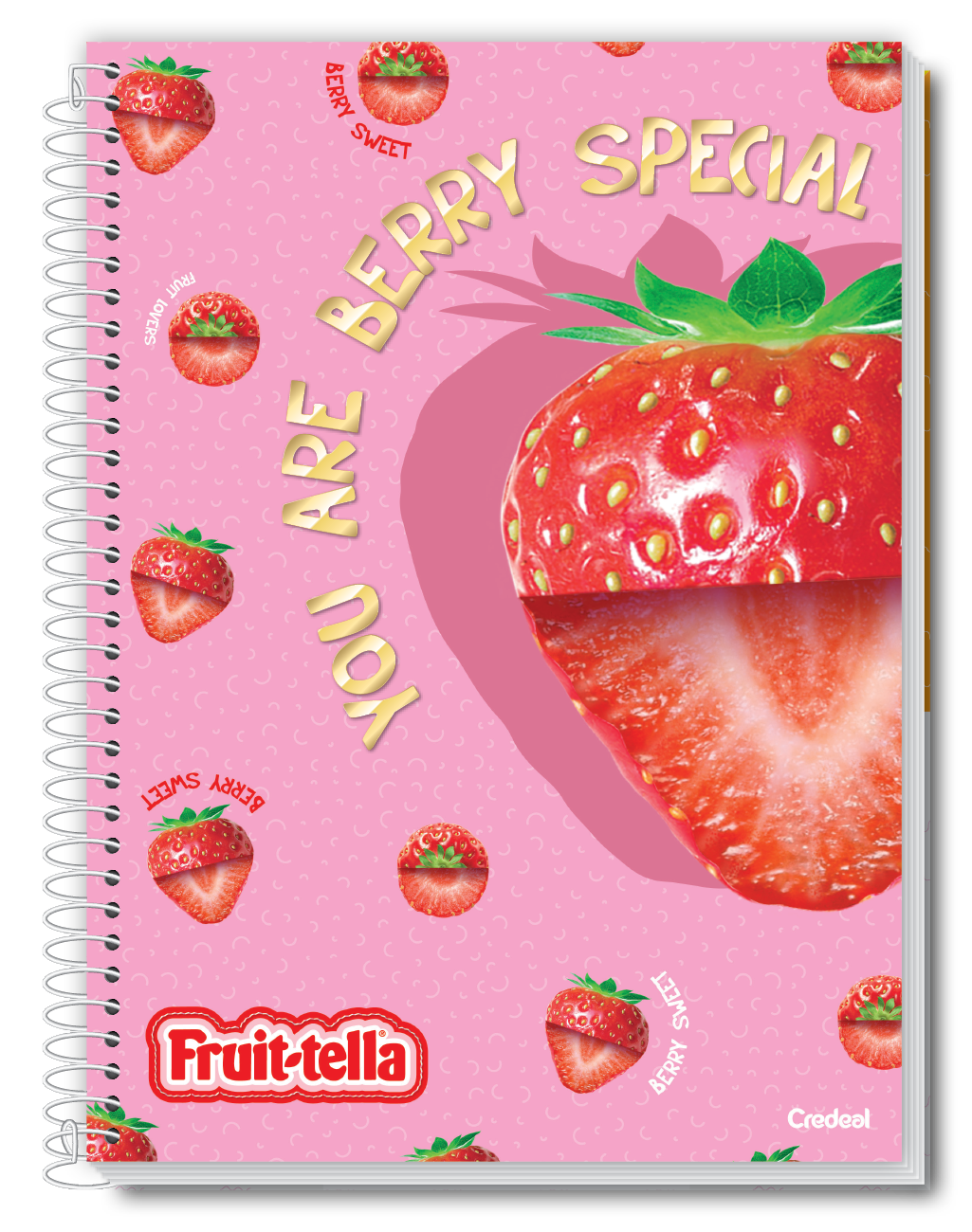 Caderno Fruit-Tella | Universitário Capa Dura 10 Matérias 160 Folhas | Credeal