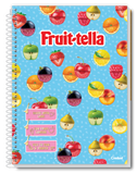 Caderno Fruit-Tella | Universitário Capa Dura 10 Matérias 160 Folhas | Credeal