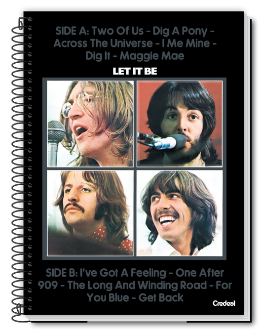 Caderno The Beatles 1 Matéria 80 Folhas Credeal – Universitário, Capa Dura Espiral – Tamanho Grande 20×27,5 cm