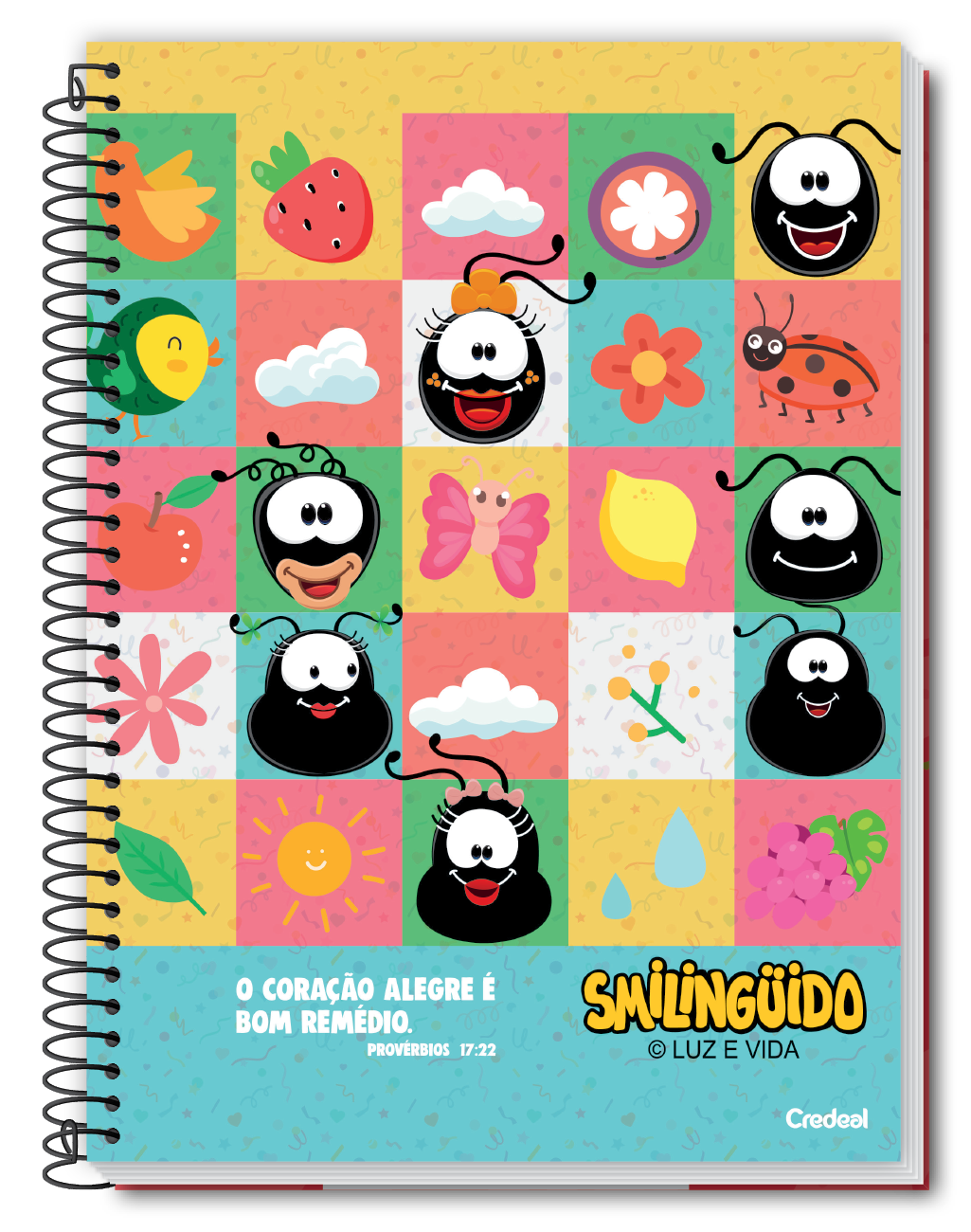 Caderno Smilinguido | Universitário Capa Dura 1 Matéria 80 Folhas | Credeal