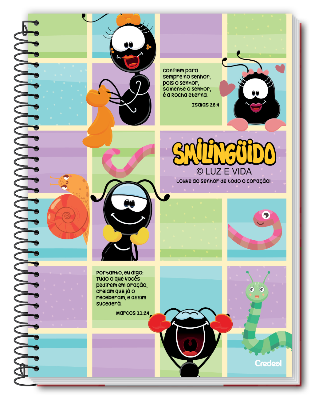 Caderno Smilinguido | Universitário Capa Dura 1 Matéria 80 Folhas | Credeal