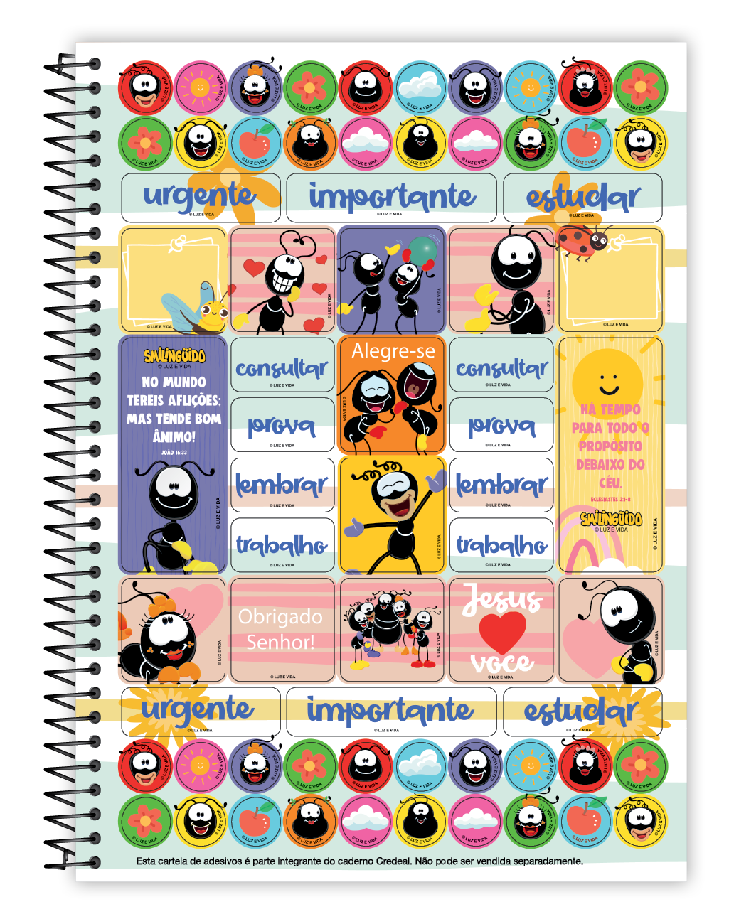 Caderno Smilinguido | Universitário Capa Dura 1 Matéria 80 Folhas | Credeal
