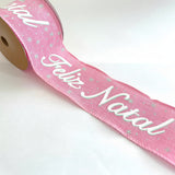 Fita Aramada Linho com Glitter e Costura FlorArte 6,3 cm × 9,14 m – Decoração Premium para Laços, Arranjos e Natal