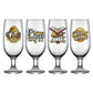 Conjunto 4 Taças de Cerveja Floripa 300 ml Nadir – Vidro Transparente Decorado | Linha Pokal
