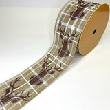 Fita Aramada Natal com Glitter FlorArte – Tema Rena – 6,3 cm x 9,14 m – Decoração Árvores, Laços e Arranjos