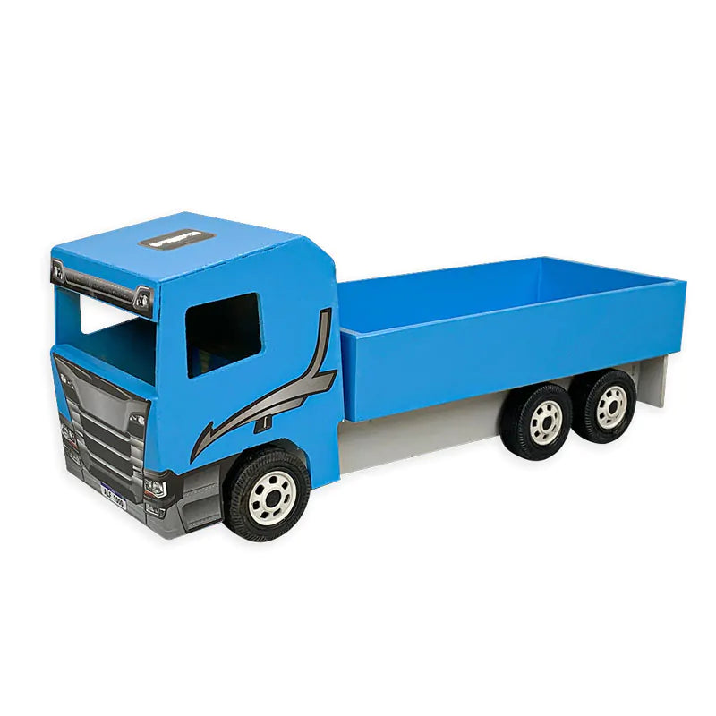 Caminhão de Madeira Infantil ALF Brinquedos 33x10x13 cm – Mini Caminhão Educativo, Seguro, Durável | Brinquedo Clássico para Crianças 3+