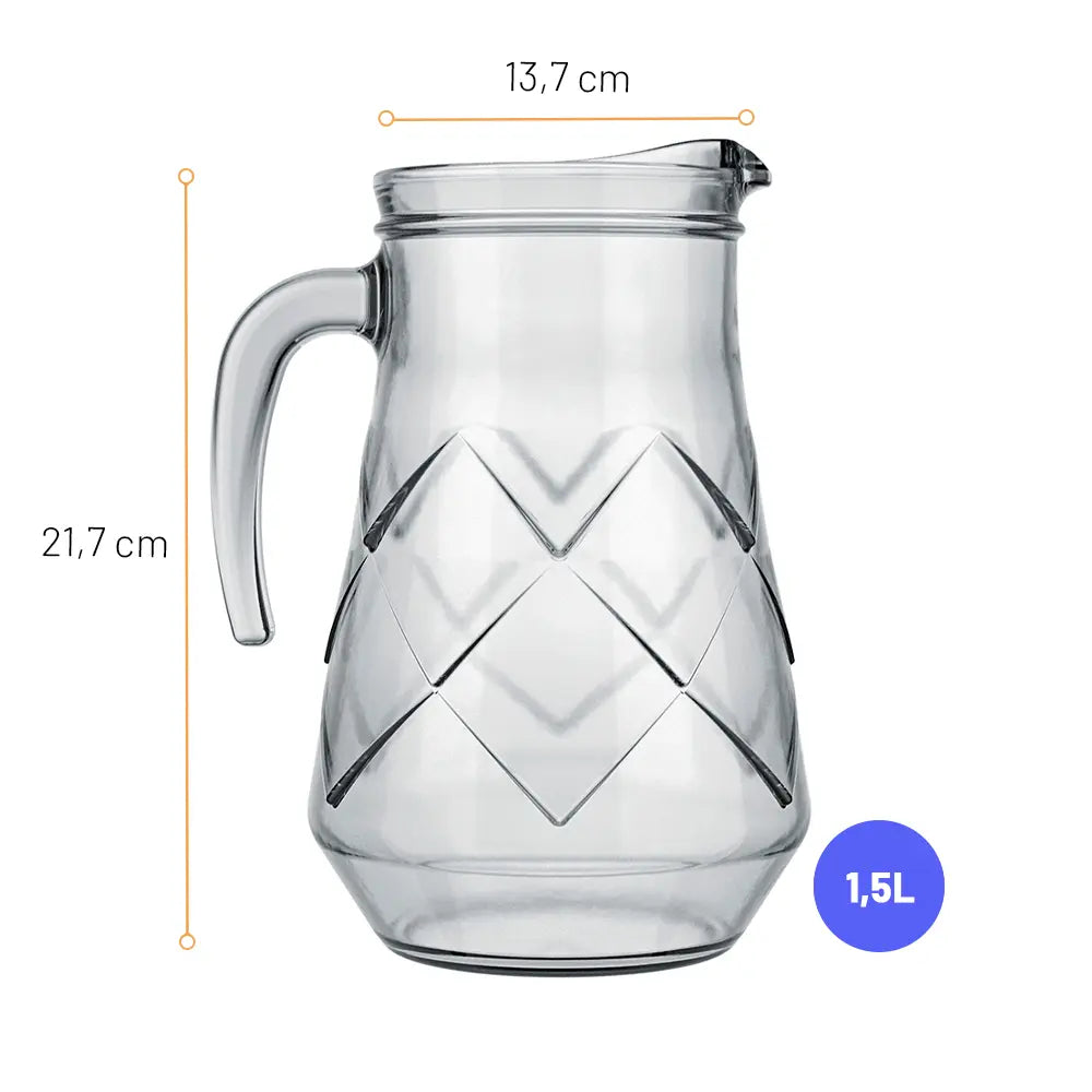 Jarra de Mesa em Vidro Maracatu 1,50L | Sempre