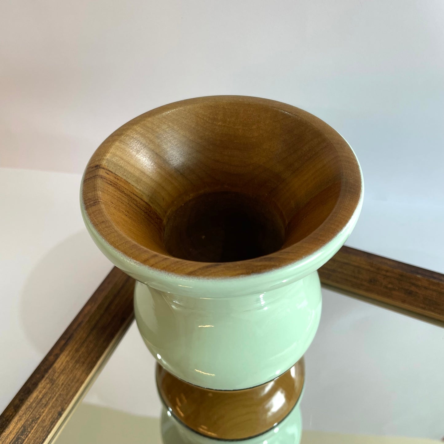 Cuia de Chimarrão Matetri Sage 12 cm – Madeira Premium Verde Claro, Artesanal