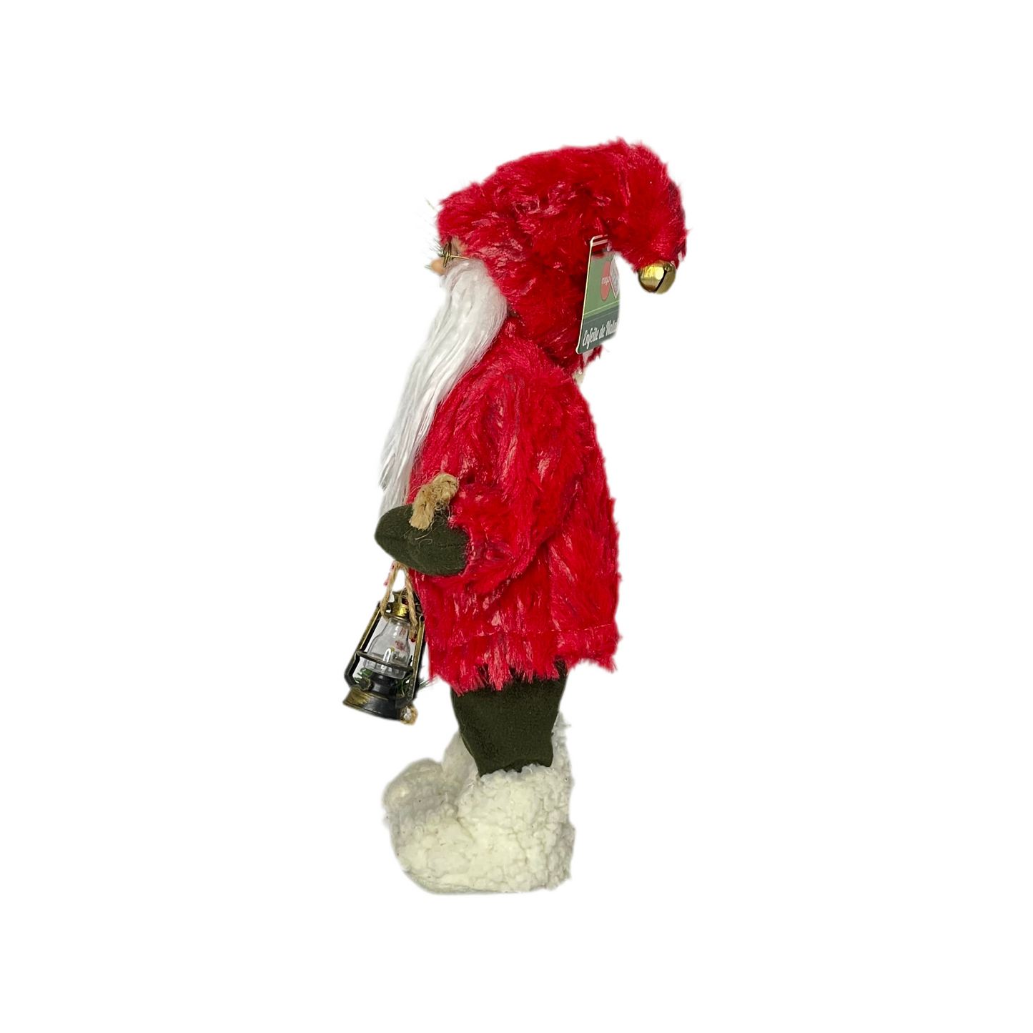 Papai Noel em Pé 30 cm Vermelho, Verde e Dourado - Decoração de Natal | Magizi