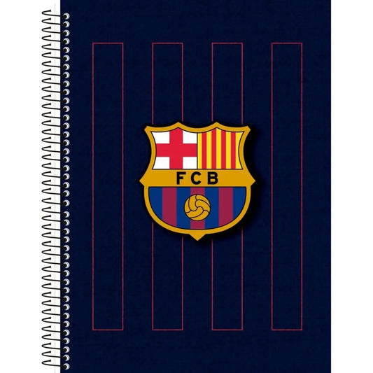 Caderno do Barcelona | Universitário Capa Dura 1 Matéria 80 Folhas | Animativa