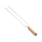 Espeto Duplo Churrasco 55 cm – Aço Cromado | Cabo Madeira | Condor