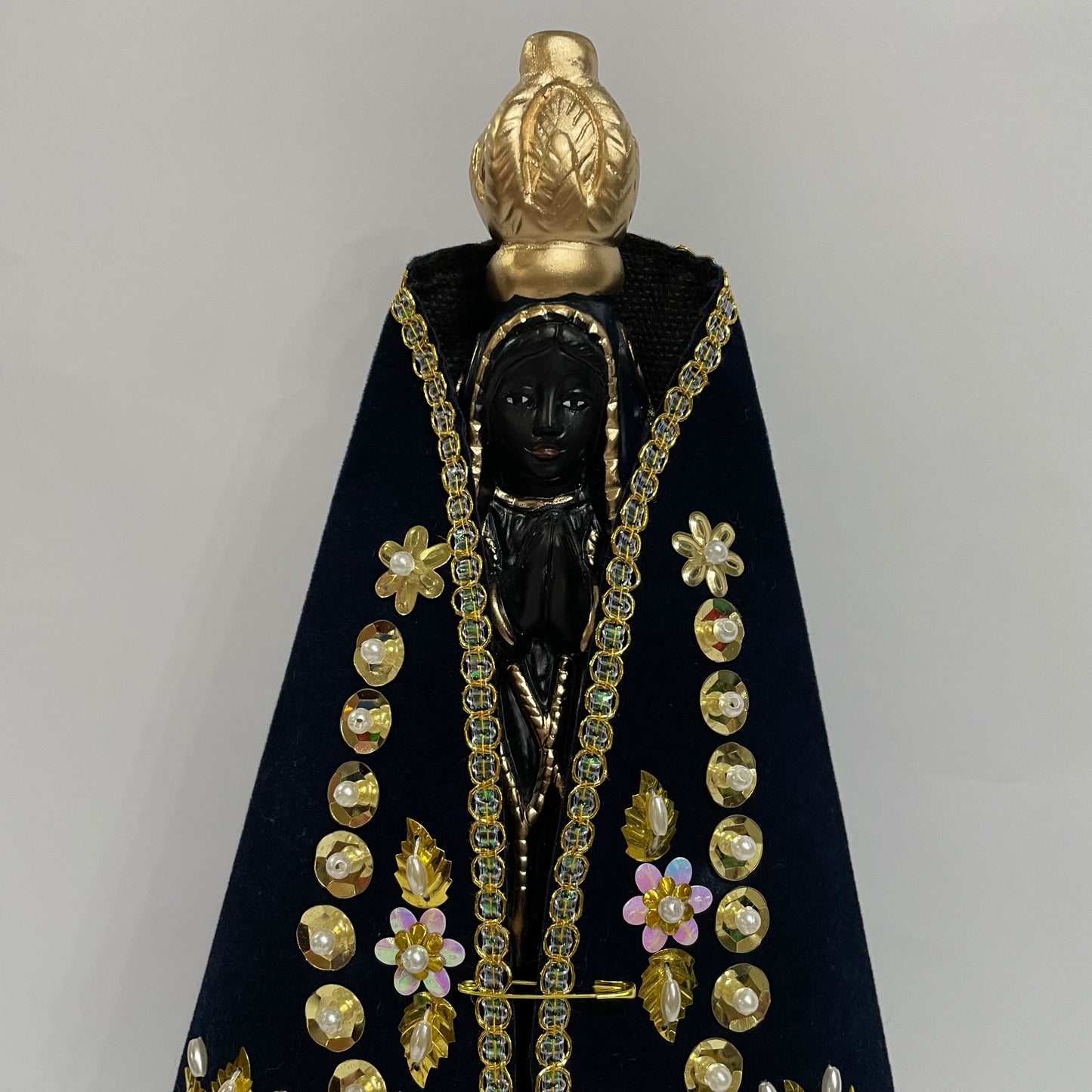 Imagem Nossa Senhora Aparecida 25 cm com Manto Bordado - Decoração