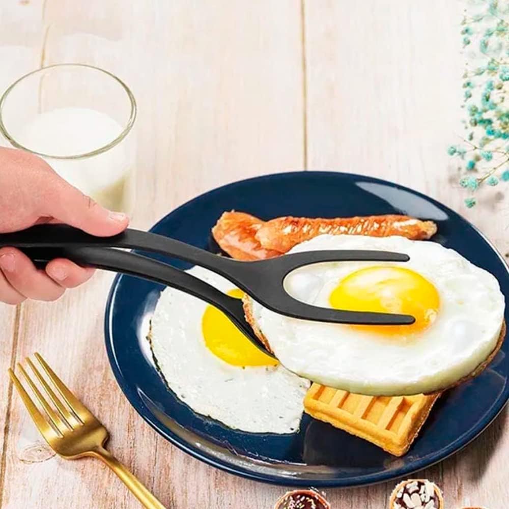 Espátula Clip Nylon 31 cm BigSul 22751 – Para Virar Ovos e Panquecas, Cabo Resistente, Antiaderente