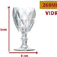 Jogo com 6 Taças de Vidro 375 ml Diamond Transparente | Original Glass