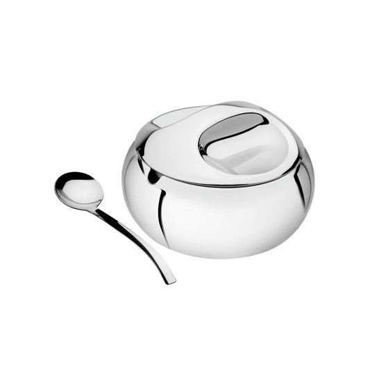 Açucareiro Tramontina 320 ml em Aço Inox com Colher – Linha Chá & Café 64400/500, 100% Inox, Acabamento Brilho