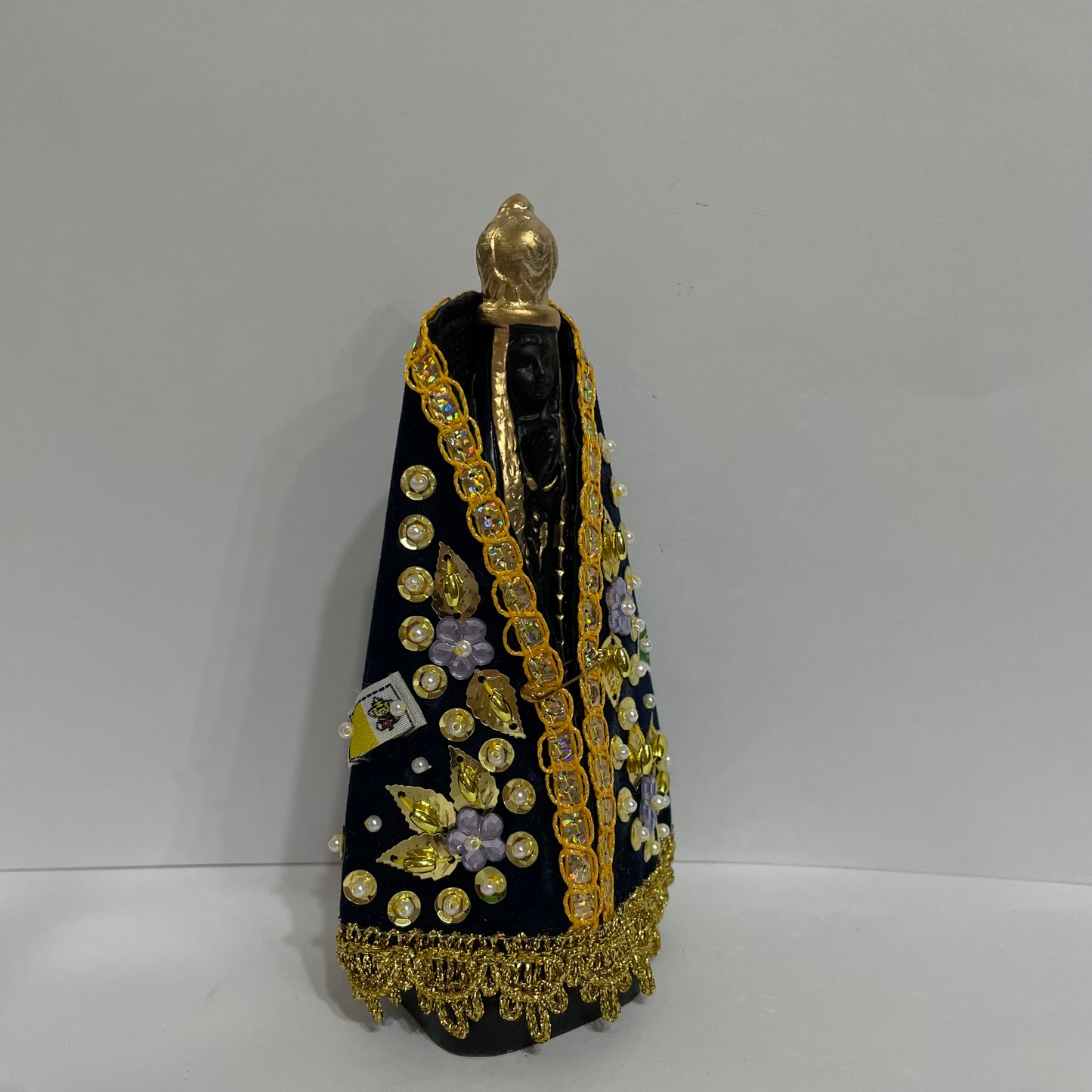 Imagem Nossa Senhora Aparecida 23 cm com Manto Bordado - Decoração