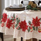 Toalha de Mesa de Natal 4 Lugares Redonda 1,60 m Athenas Estampado Natal 108 | Dohler