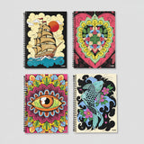 Caderno Original Arts 1 Matéria, 80 Folhas Credeal – Capa Dura, Espiral, Tamanho Universitário (200x275 mm) – Papel de Alta Qualidade e Certificação FSC