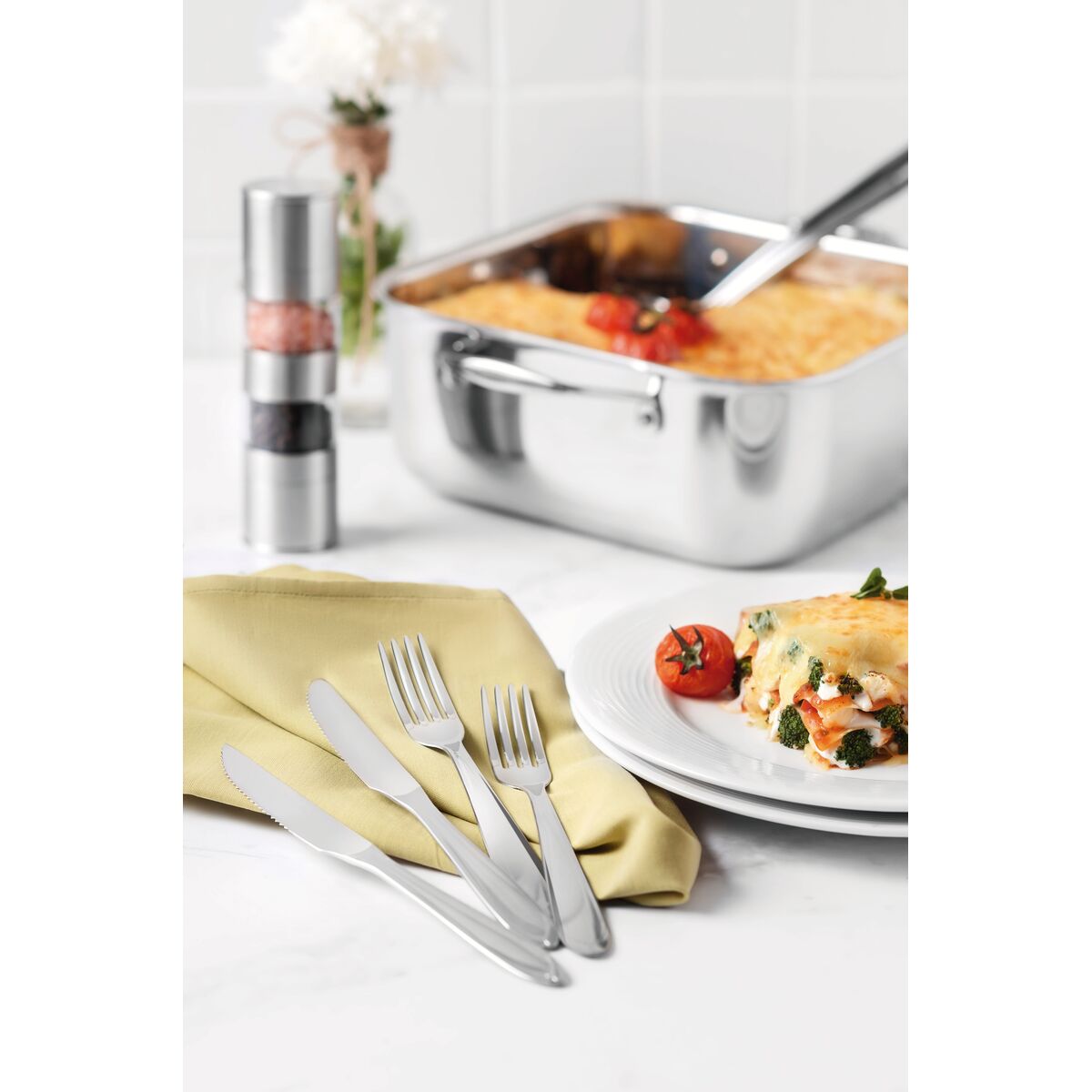 Faqueiro 24 Peças em Aço Inox Alto Brilho Tramontina Laguna – Talheres para Mesa e Churrasco