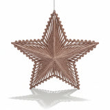 Enfeite Natal Estrela Rosê Glitter 19 cm – FlorArte Decoração de Natal