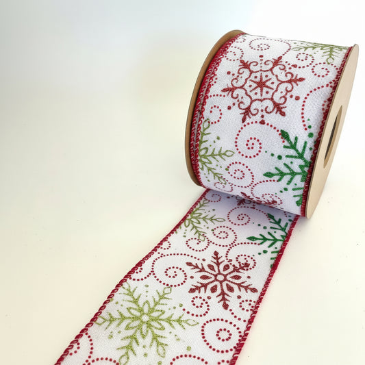 Fita Linho Aramada com Glitter FlorArte 6,3 cm / 9,14 m – Decoração Natal, Laços e Artesanato