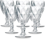 Jogo com 6 Taças de Vidro 375 ml Diamond Transparente | Original Glass